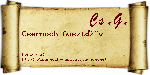 Csernoch Gusztáv névjegykártya