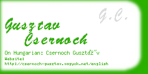 gusztav csernoch business card